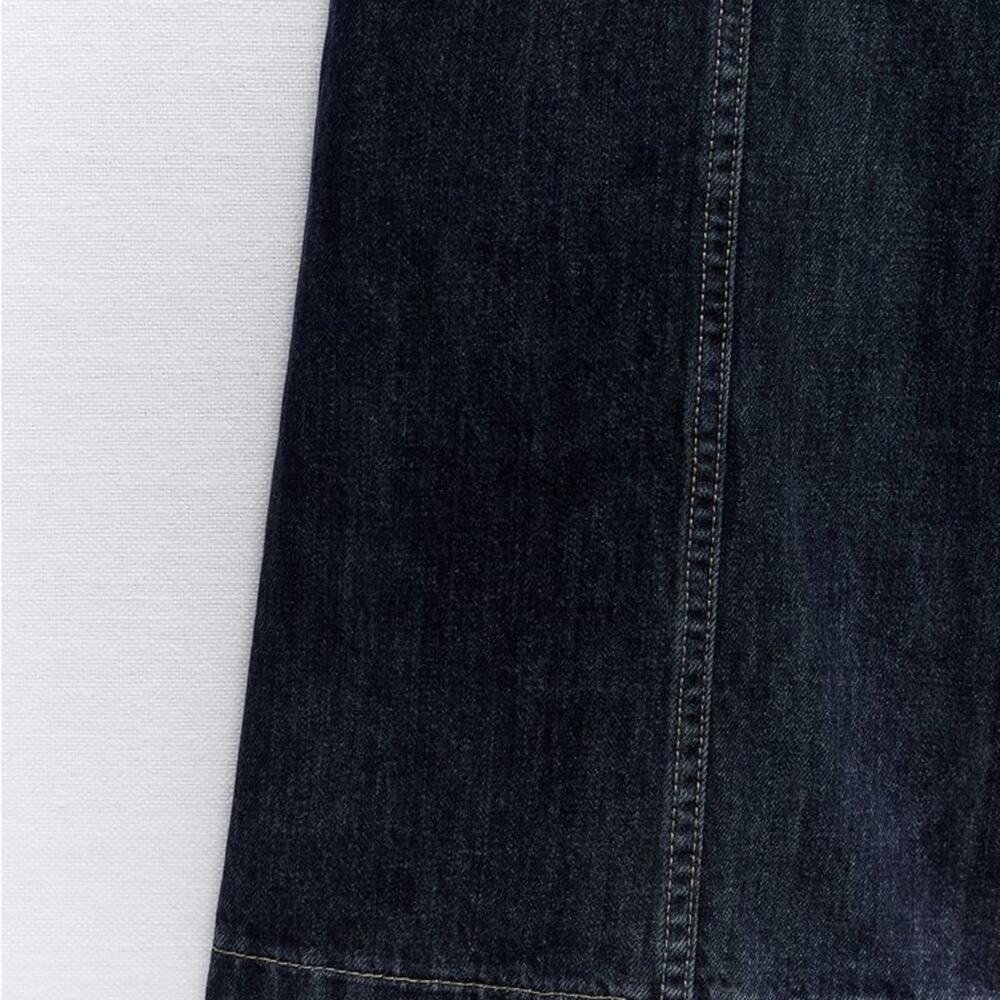 ZARA STRAPLESS TRF DENIM DRESS - Picture 13 of 15
